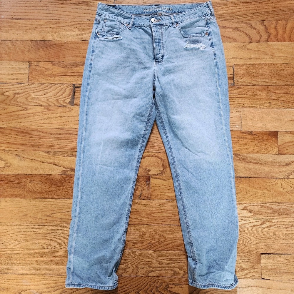 American Eagle Outfitters Light Blue Straight Leg Jeans